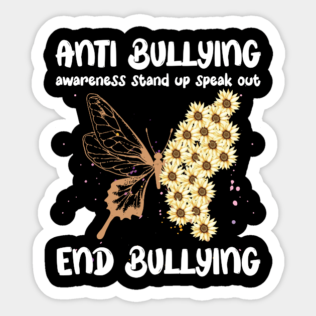 Anti Bullying Stand Up Speak Out End Bullying and Unite for Unity Day Sticker by printalpha-art